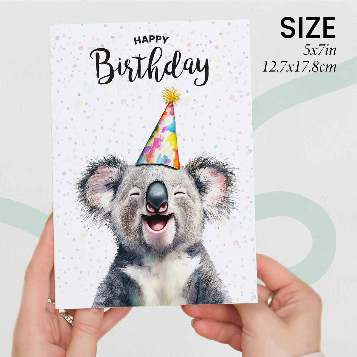 Birthday Card For Him or Her Of A Koala Illustration For Him or Her Birthday Gift