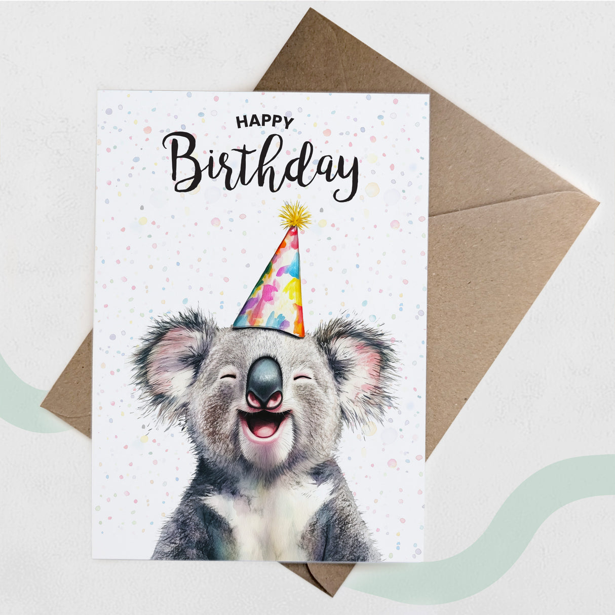Birthday Card For Him or Her Of A Koala Illustration For Him or Her Birthday Gift