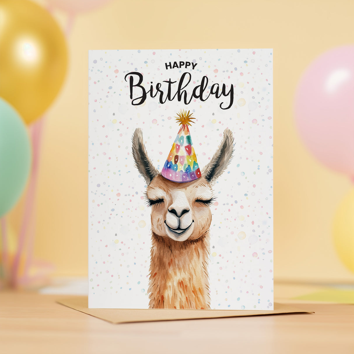 Birthday Card For Him or Her Of A Llama Illustration For Him or Her Birthday Gift