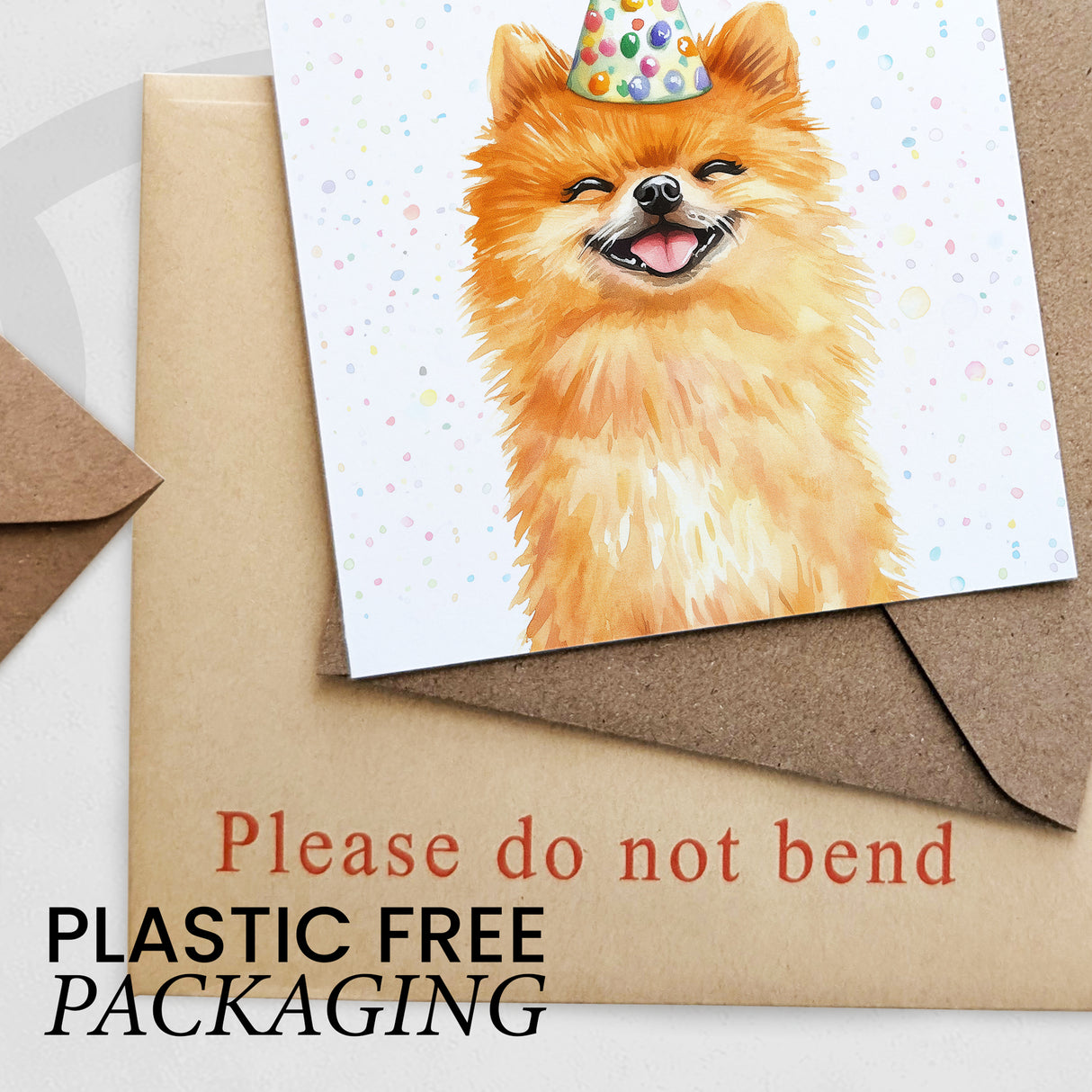 Birthday Card For Him or Her Of A Pomeranian Dog Illustration For Him or Her Birthday Gift
