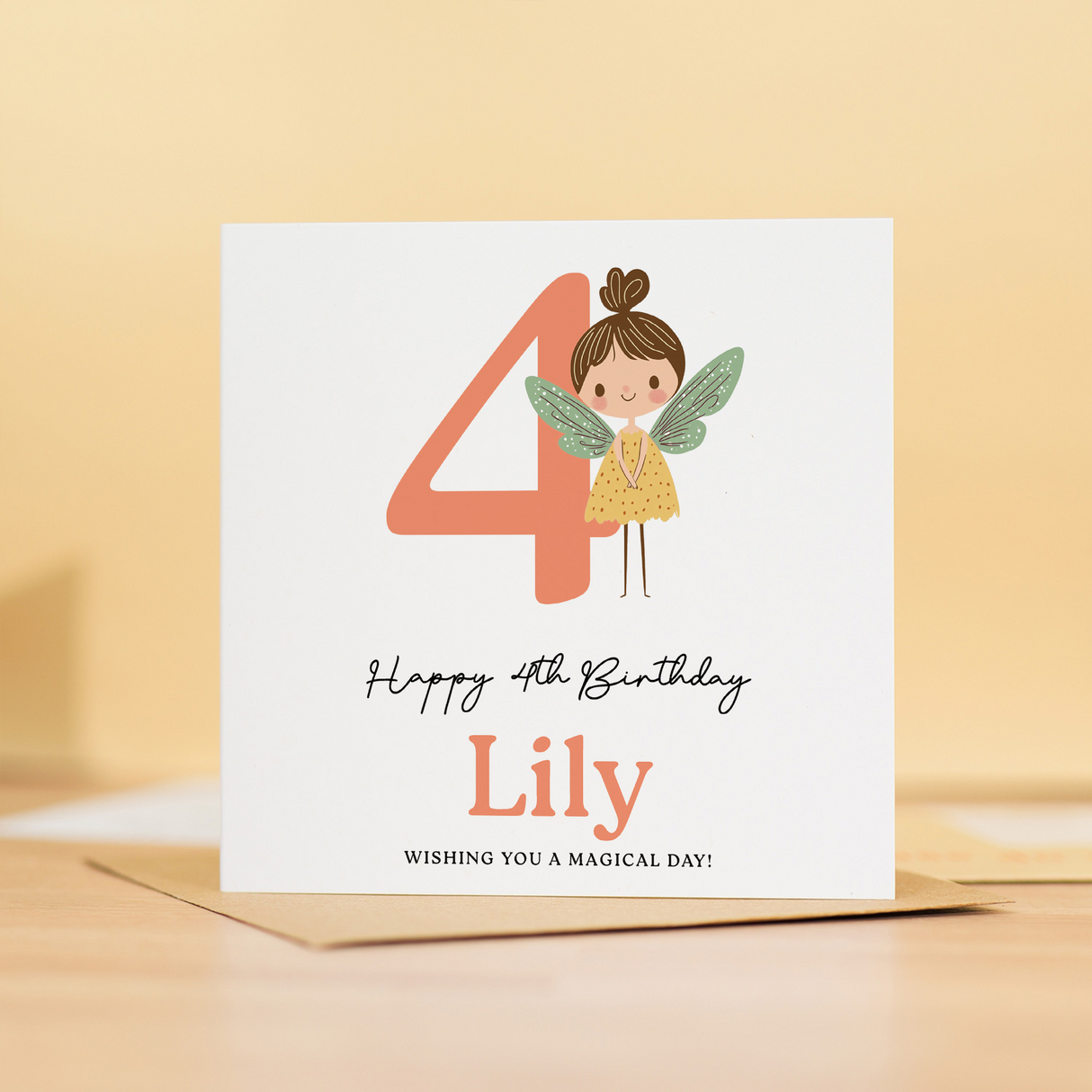 Personalised Fairy Birthday Card for Girls Ages 3 4 5 6 – Cute Magical Design, Kids Birthday Card, Forest Fairy Theme