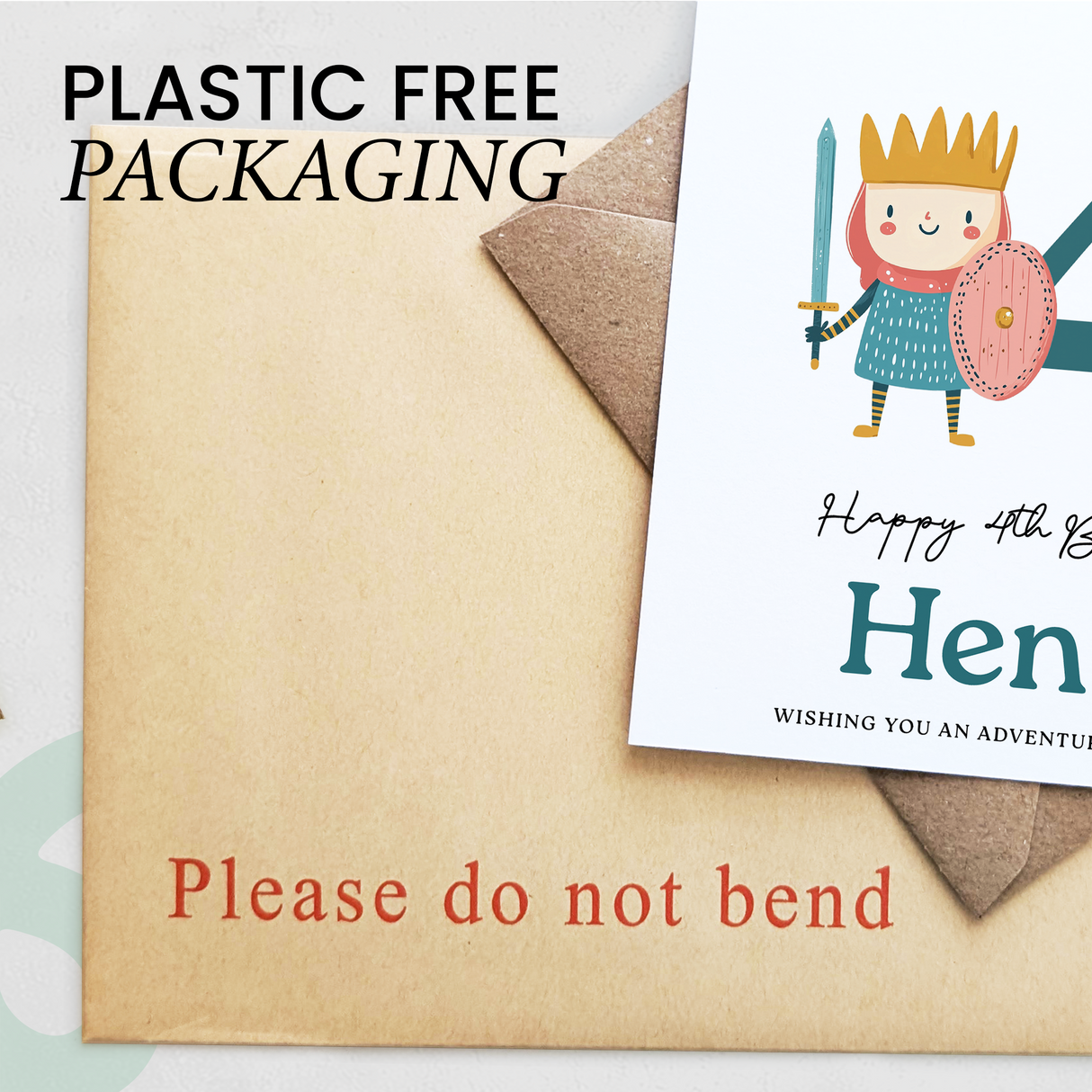 Personalised Birthday Card Ages 3 4 5 6 Adventure Knight Design Fun Kids Birthday Card