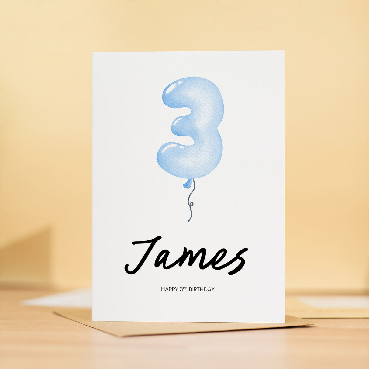 Personalised 3rd Birthday Card For Boy Happy 3rd Birthday