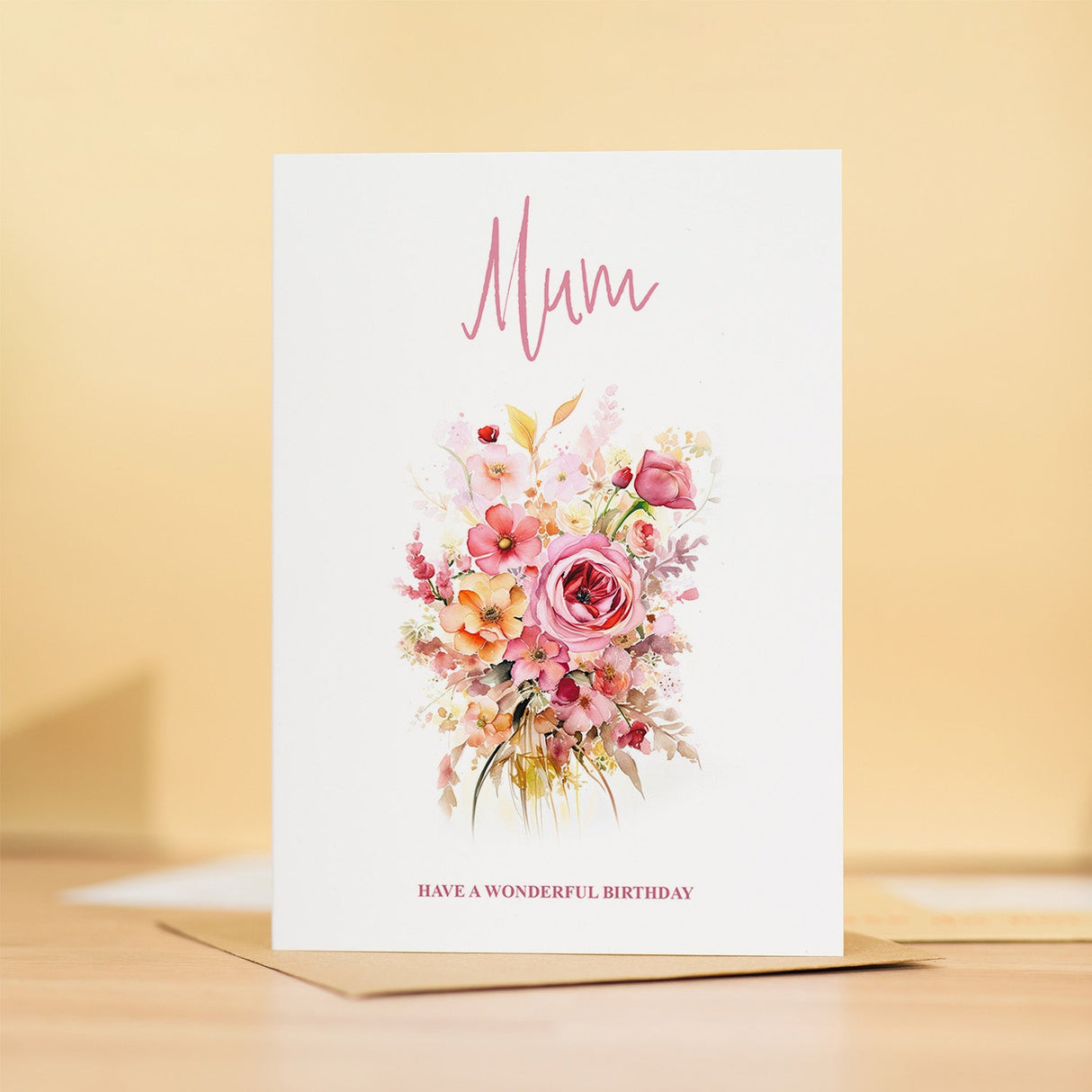 Luxury Birthday Card for Mum Flower Design Love Message For Her