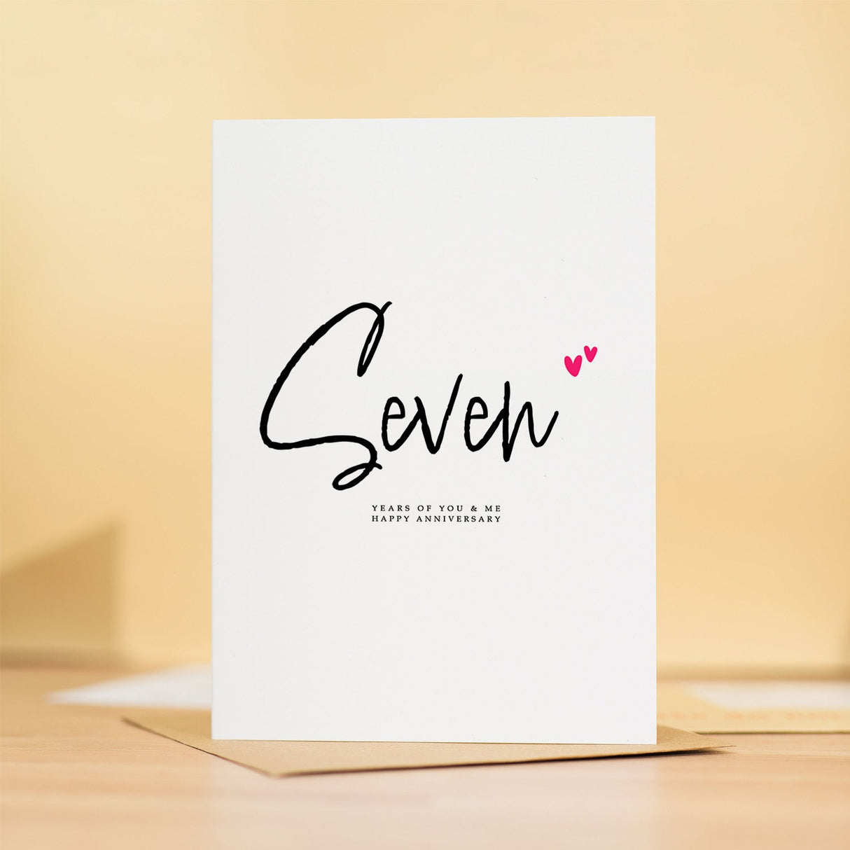 Seven Year Anniversary Card Husband Wife Boyfriend Girlfriend Wedding