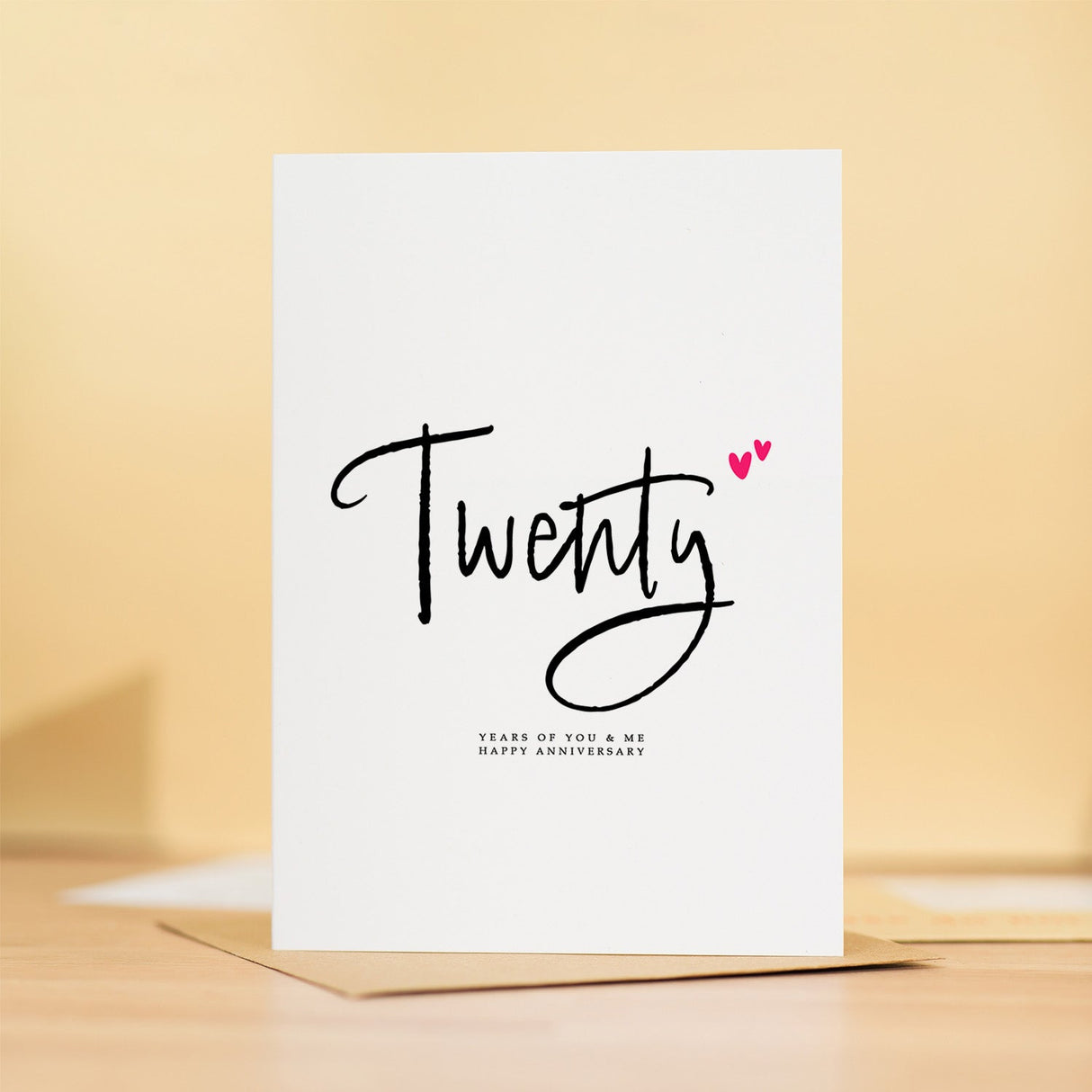 20 Year Anniversary Card for Husband Wife Boyfriend Girlfriend Wedding