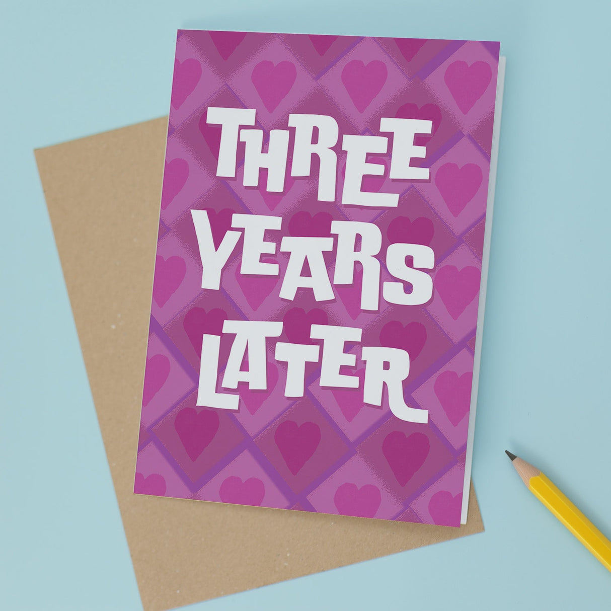 3rd Wedding Anniversary Card for Wife Husband Boyfriend Girlfriend Gift