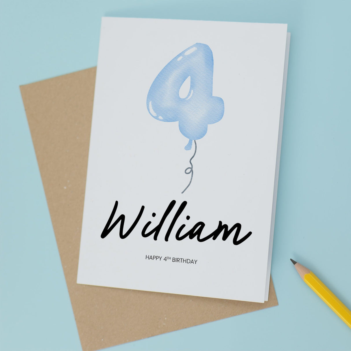 Personalised 4th Birthday Card For Boy Happy 4th Birthday