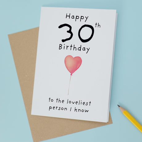 30th Birthday Card for Wife Sister Friend Her Special Day