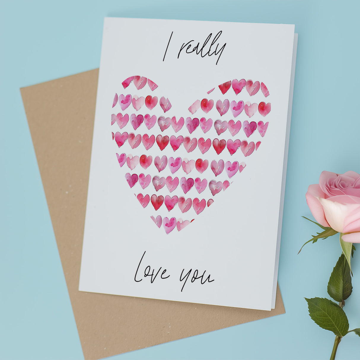 Valentines Anniversary Card For Wife Husband Boyfriend Girlfriend Love Hearts
