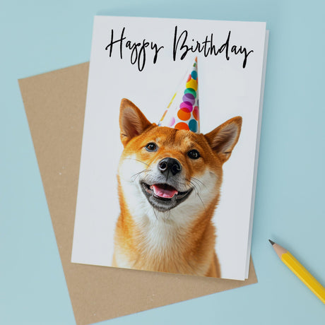 Shiba Inu Dog Birthday Card for Her Him Mum Dad Brother Sister Friend