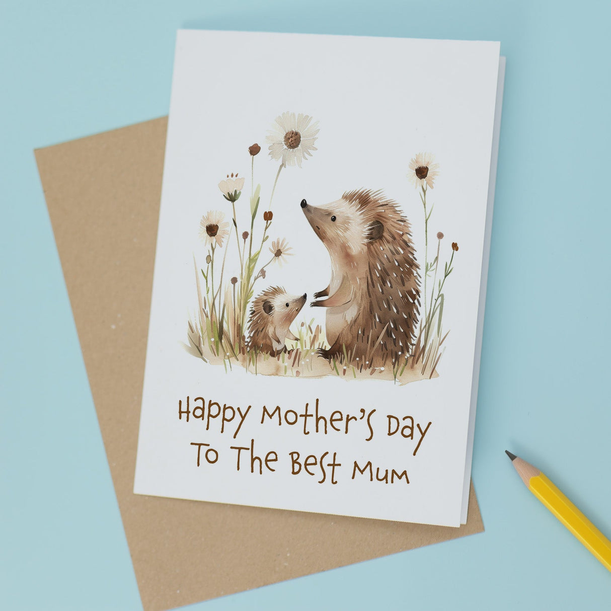 Mothers Day Card Cute Hedgehogs For Mum Mommy Mom Mummy Mothering Sunday