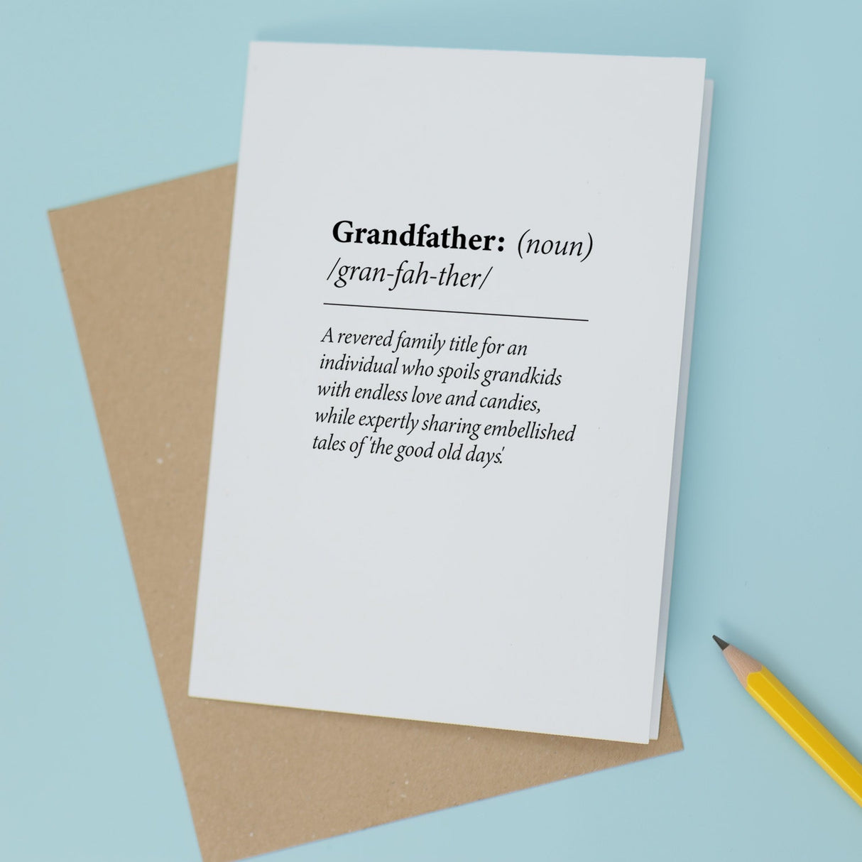 Grandad Birthday Card Fun Dictionary Quote Custom Message Funny