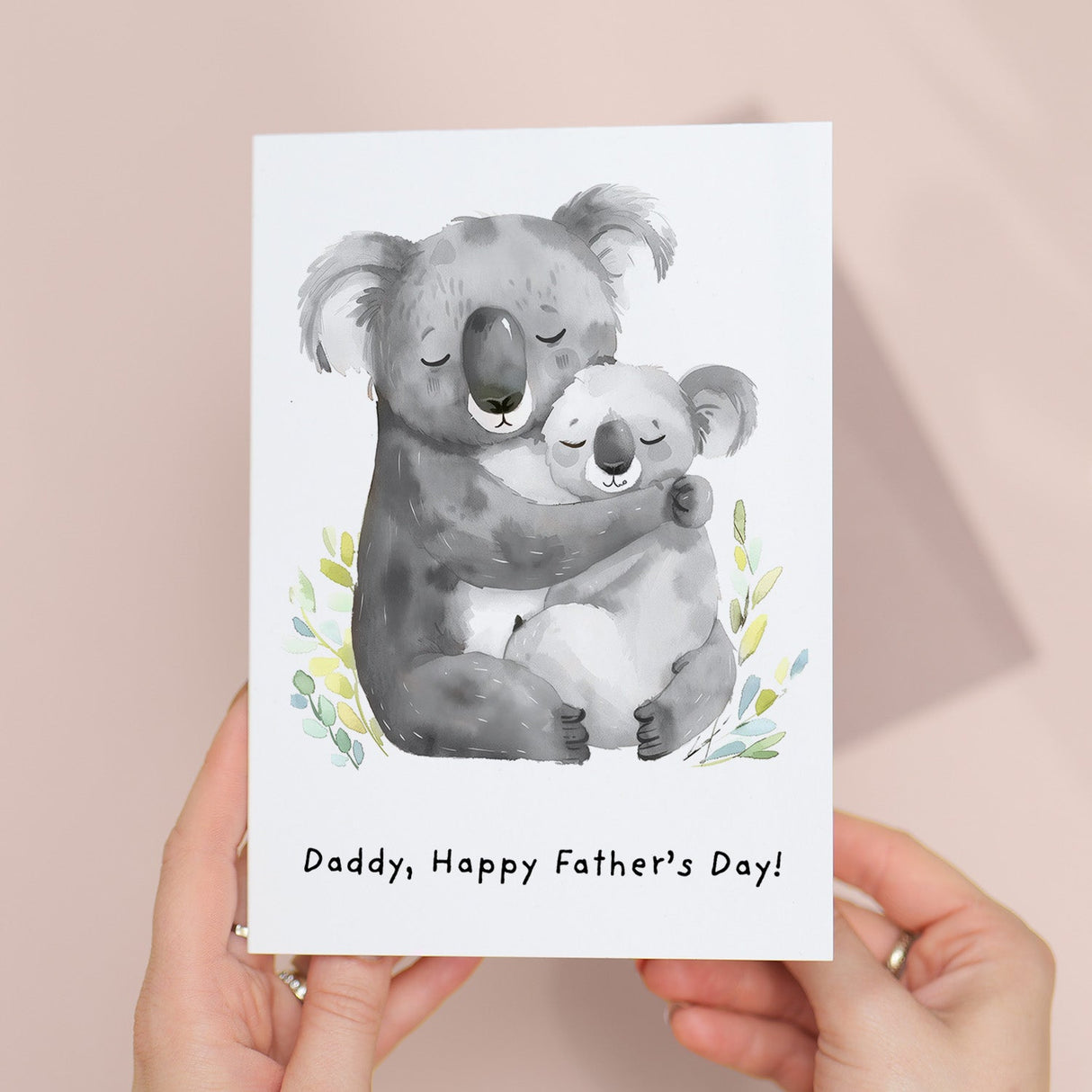 Fathers Day Card Cute Koala Joey Illustration Gift from Child for Dad