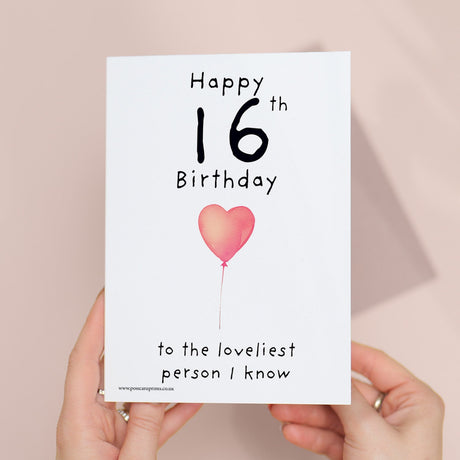 16th Birthday Card for Daughter Sister Friend Her Birthday Celebration