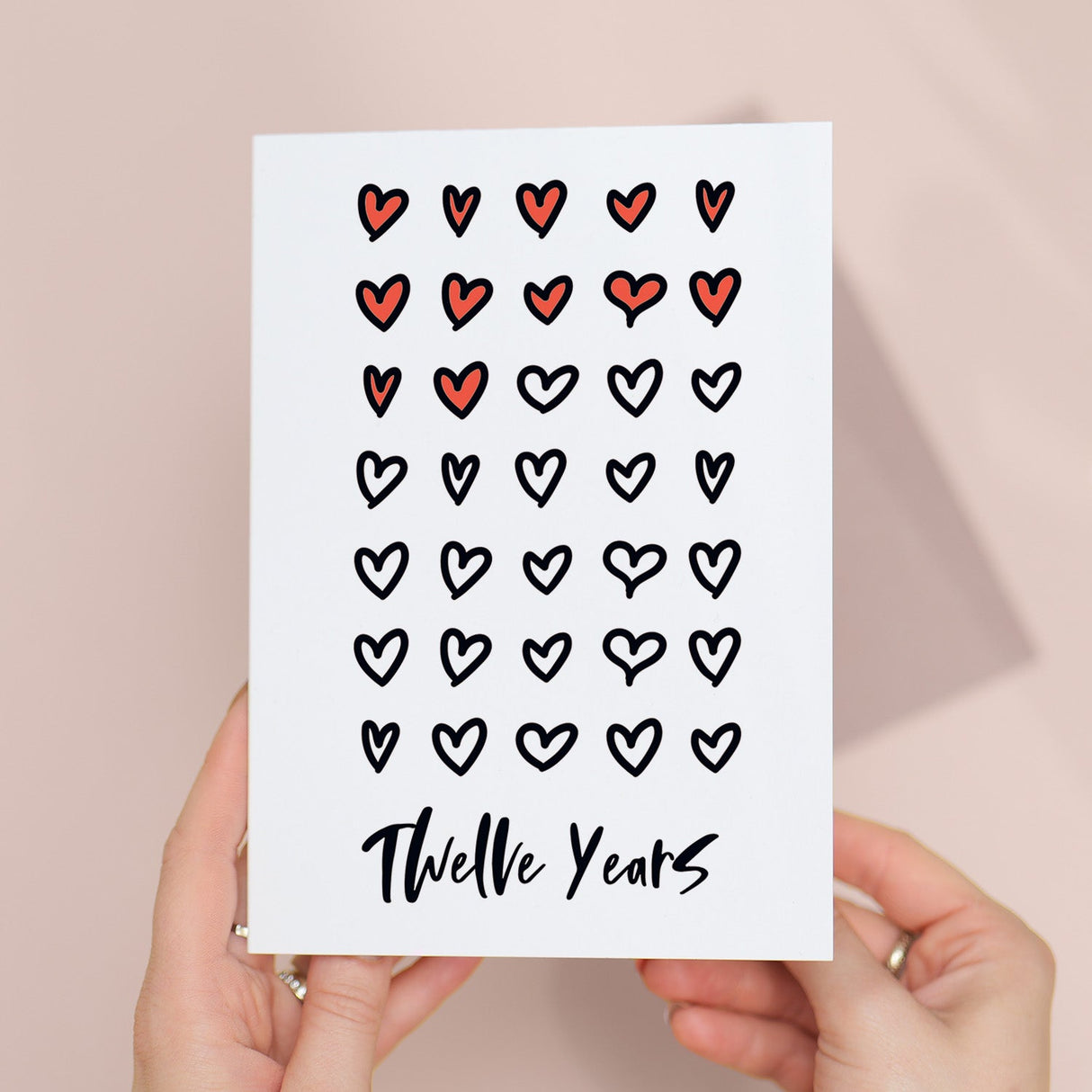 12th Wedding Anniversary Card Wife Husband Boyfriend Girlfriend Twelve Year