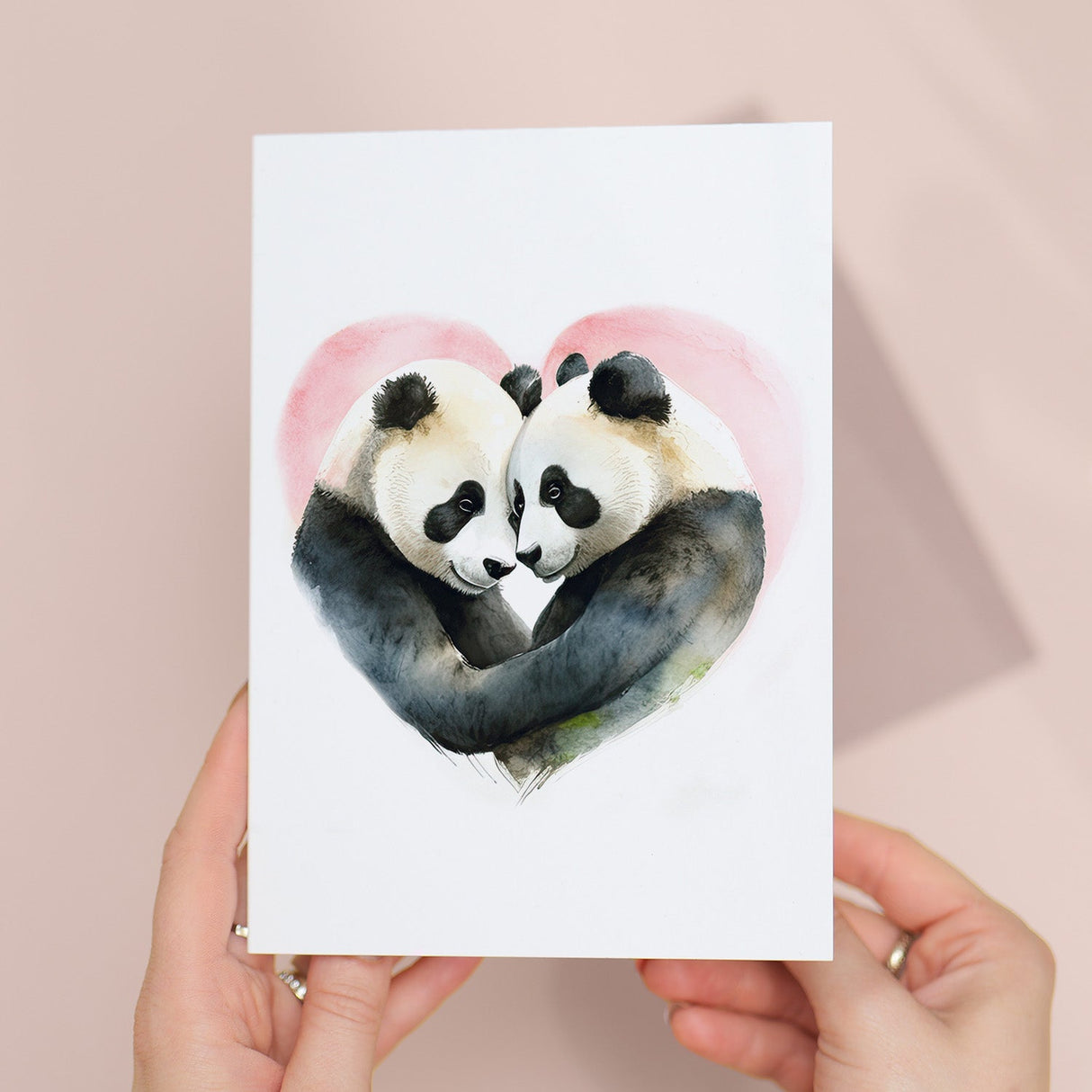 Anniversary Valentines Card for Wife Husband Boyfriend Girlfriend Cute Pandas