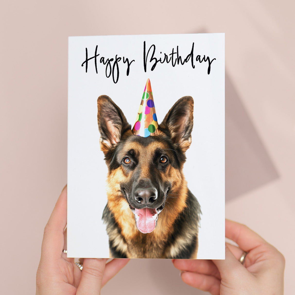 German Shepherd Birthday Card for Her Him Mum Dad Sister Brother Friend