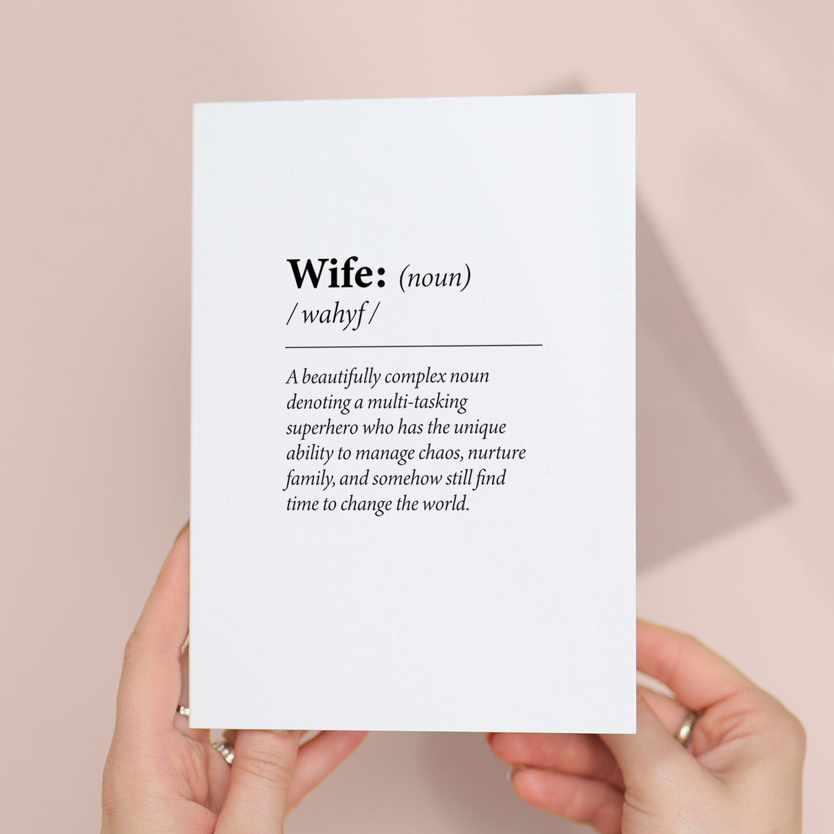 Fun Dictionary Quote Wife Birthday Card Custom Message Funny