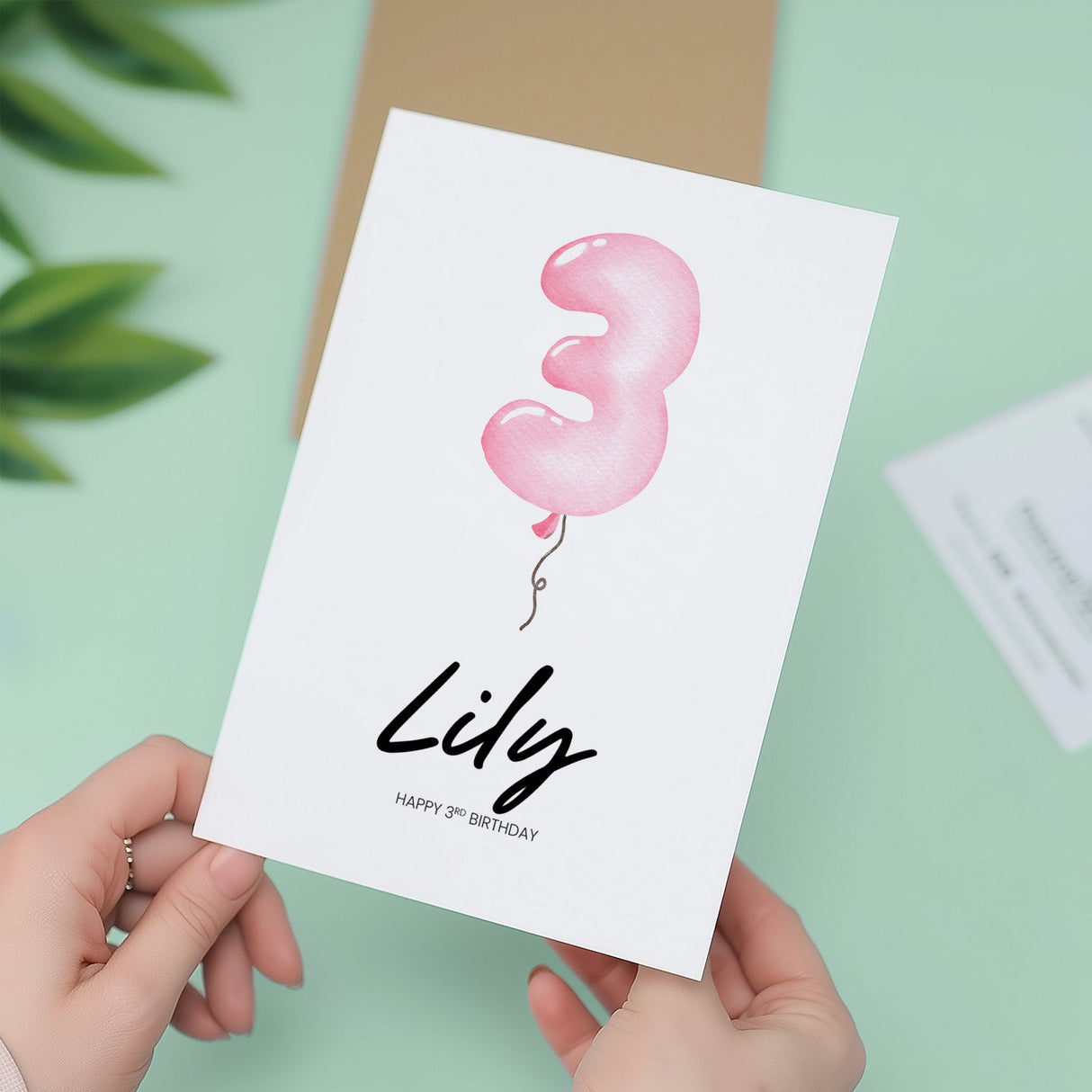 Personalised 3rd Birthday Card For Girl Happy 3rd Birthday