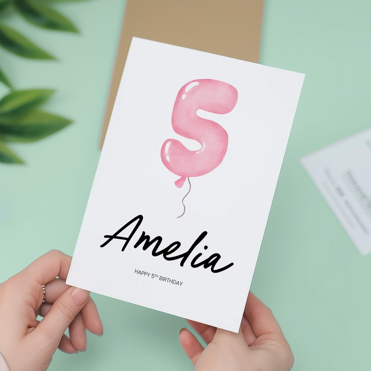 Personalised 5th Birthday Card For Girl Happy 5th Birthday