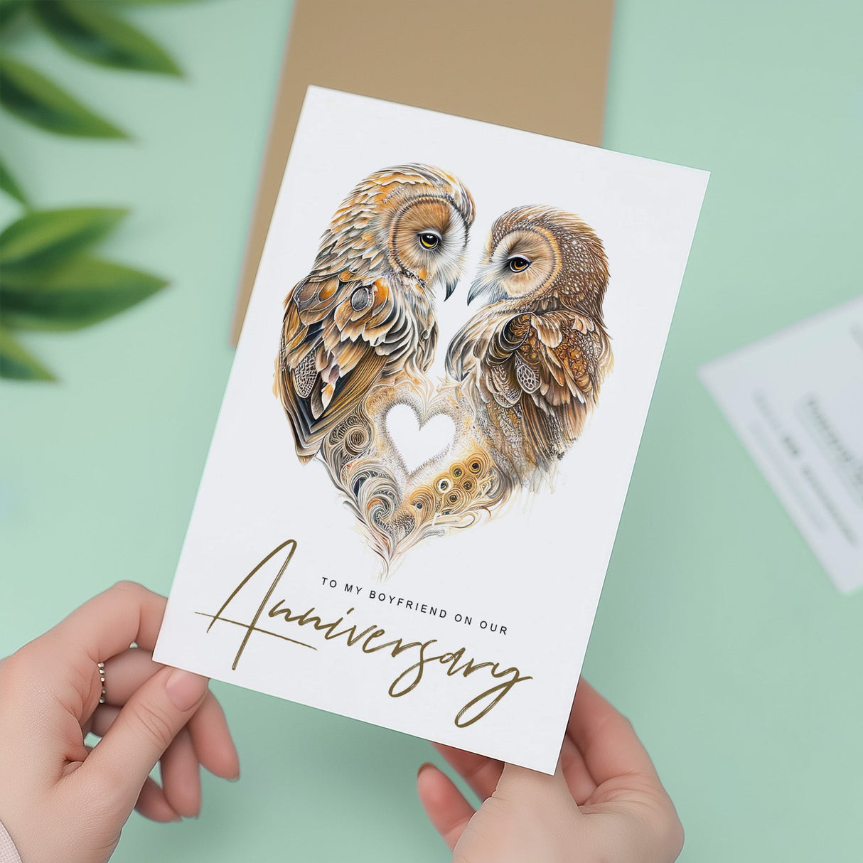 Boyfriend Anniversary Card Love Birds For Her Special Day