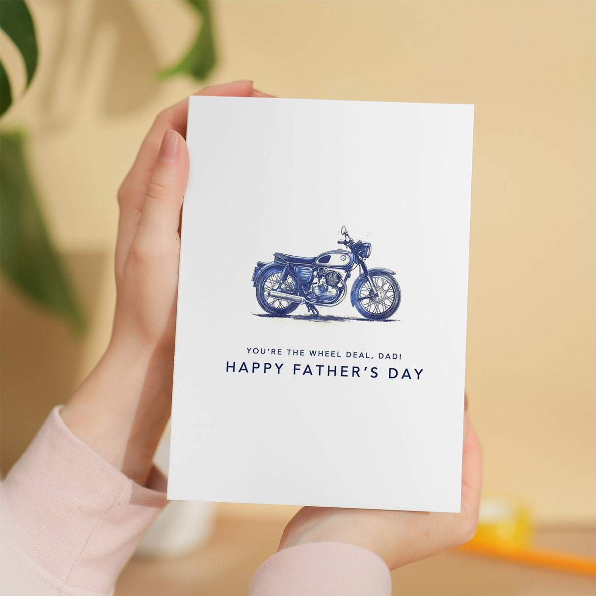Fathers Day Card Motorcycle Enthusiast Wheel Deal Dad Gift