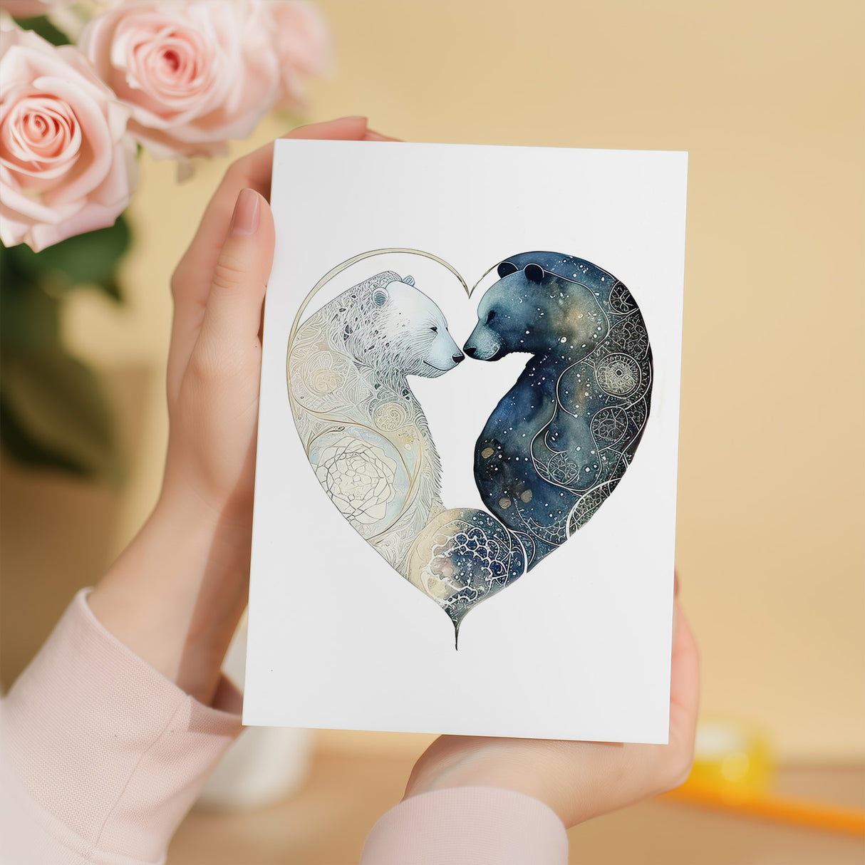 Valentines Anniversary Card for Her Wife Husband Boyfriend Girlfriend Bears