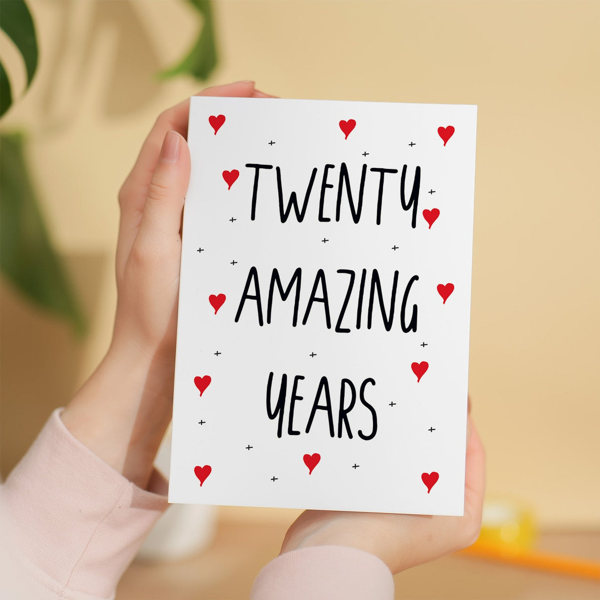 20 Year Anniversary Card for Spouse Partner Boyfriend Girlfriend Wedding