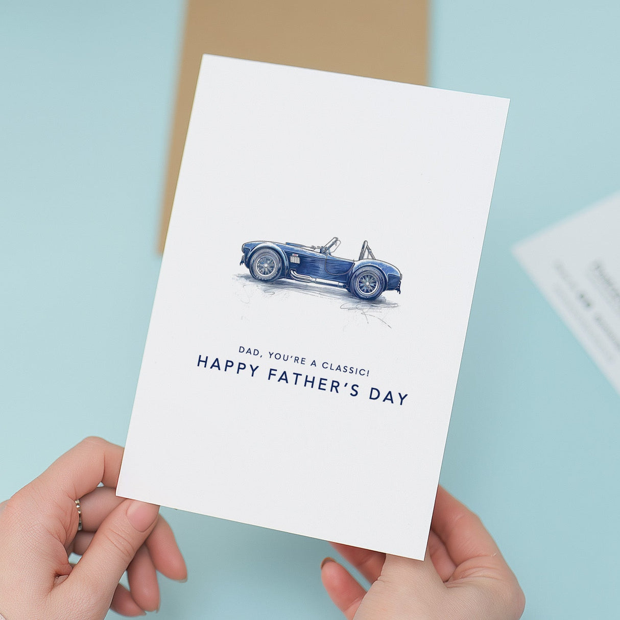 Fathers Day Card Classic Car Themed For Enthusiast Classic Dad Gift