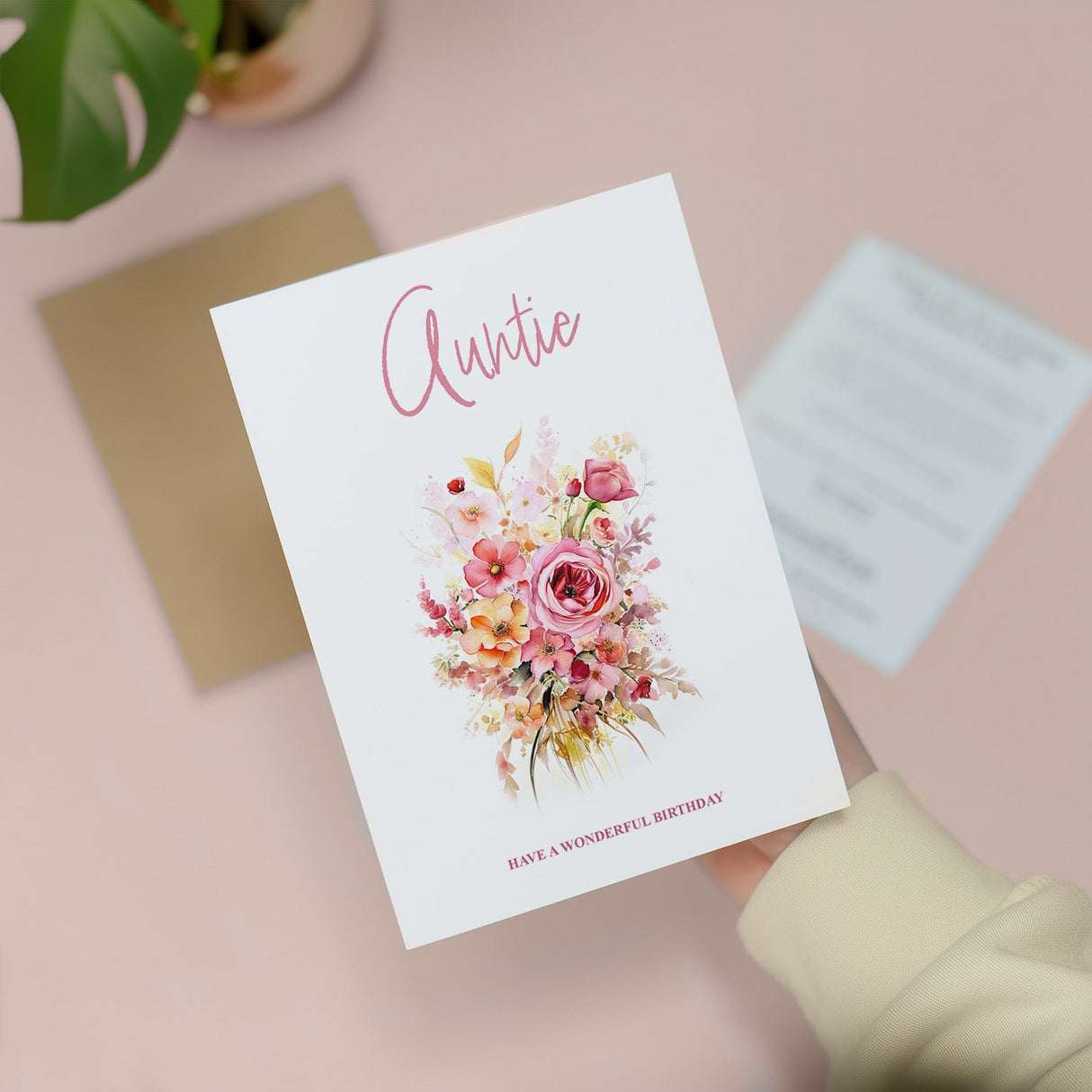 Auntie Birthday Card Luxury Flower Design For Her Loved One Auntie