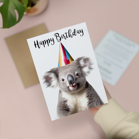 Birthday Card Fun Koala Design For Him Her Mum Dad Sister Brother Happy Gift