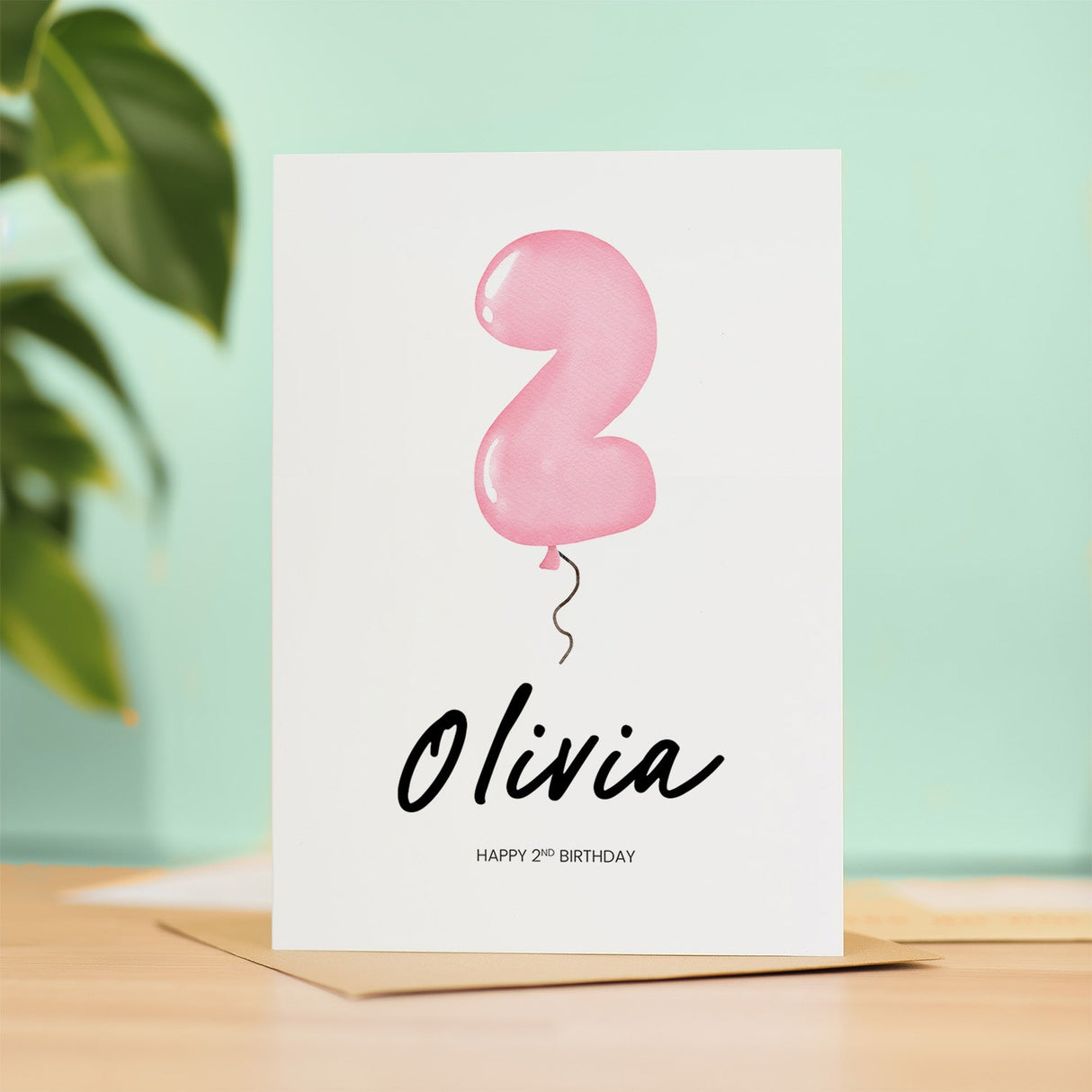 Personalised 2nd Birthday Card For Girl Happy 2nd Birthday