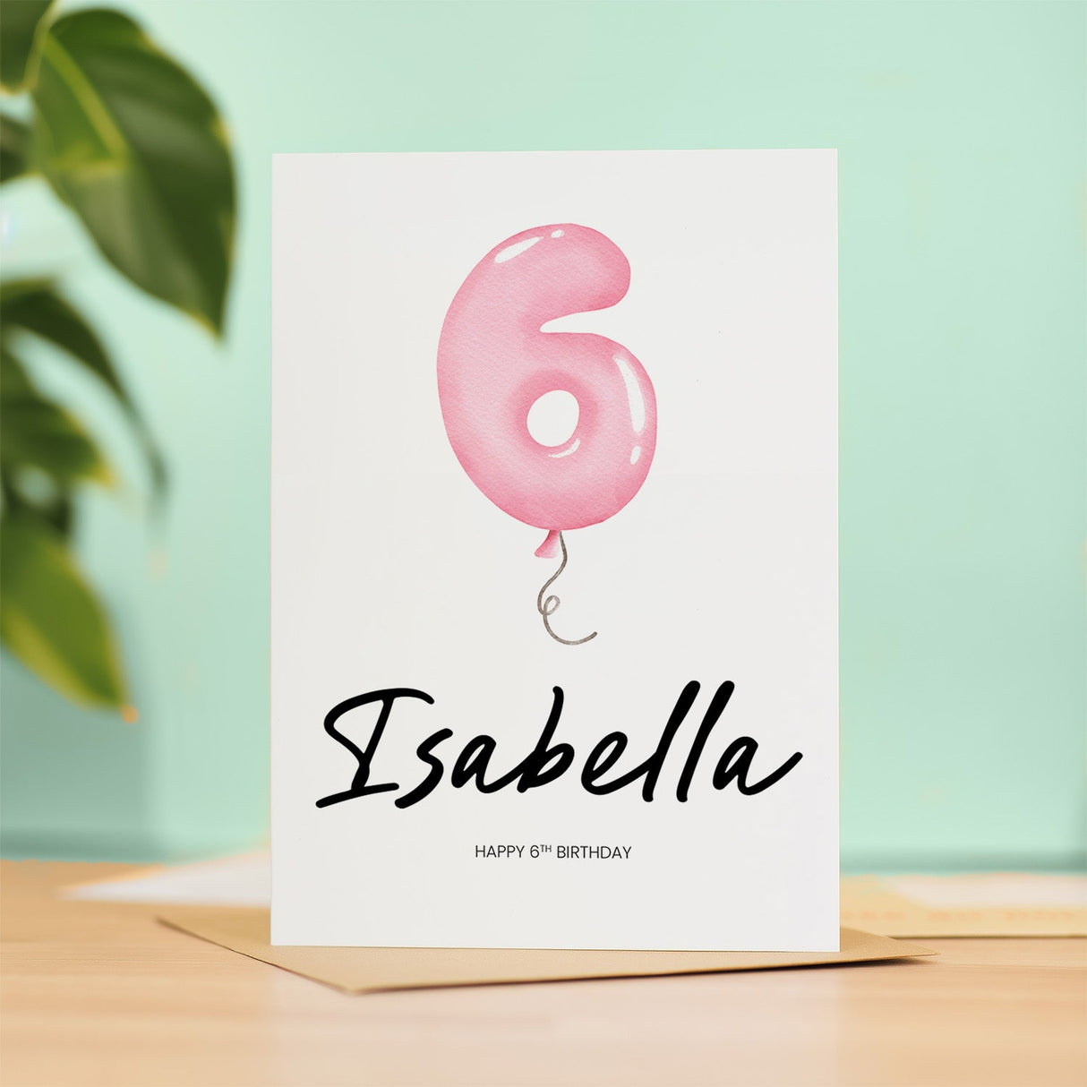 Personalised 6th Birthday Card For Girl Happy 6th Birthday