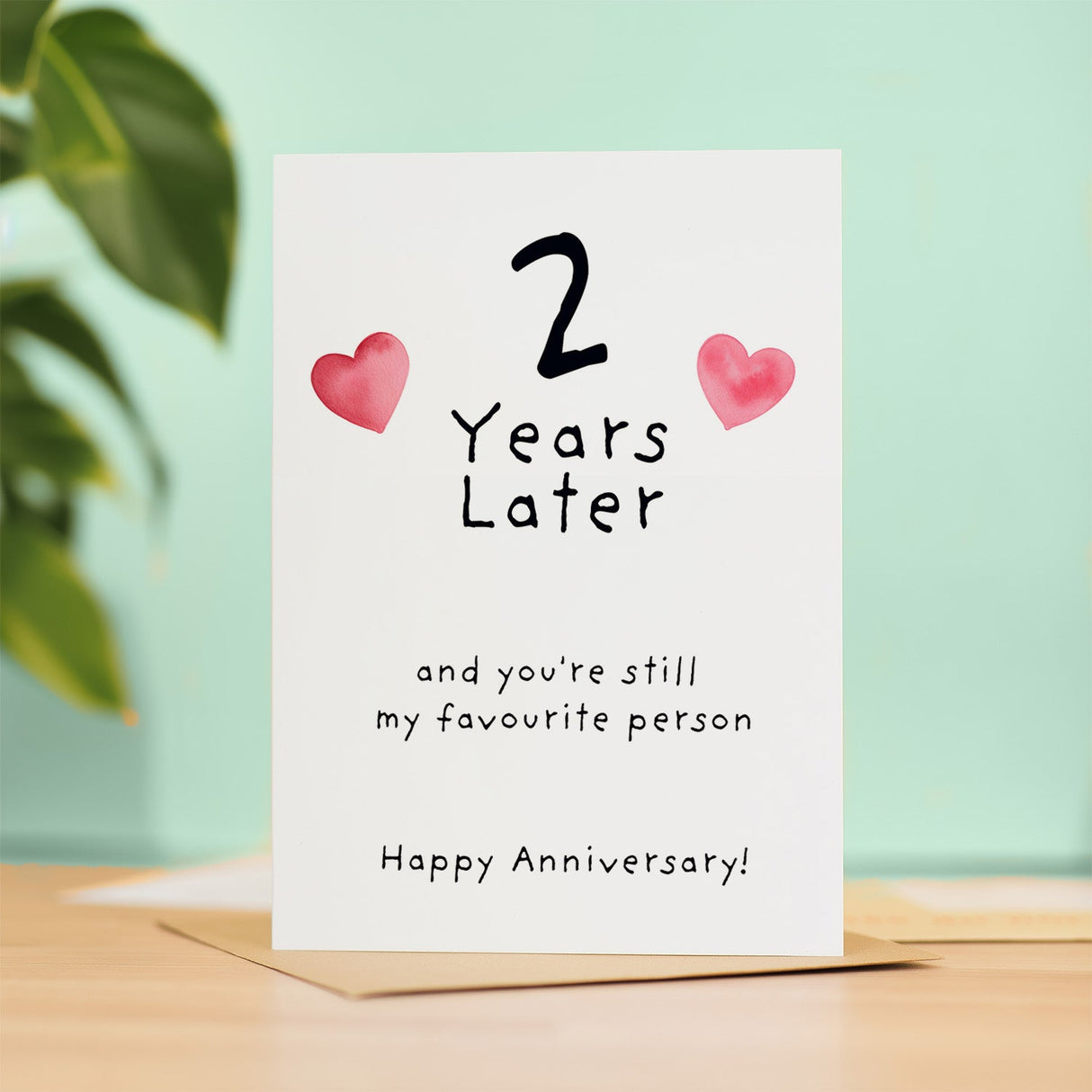 2nd Wedding Anniversary Card for Wife Husband Boyfriend Girlfriend 2 Year