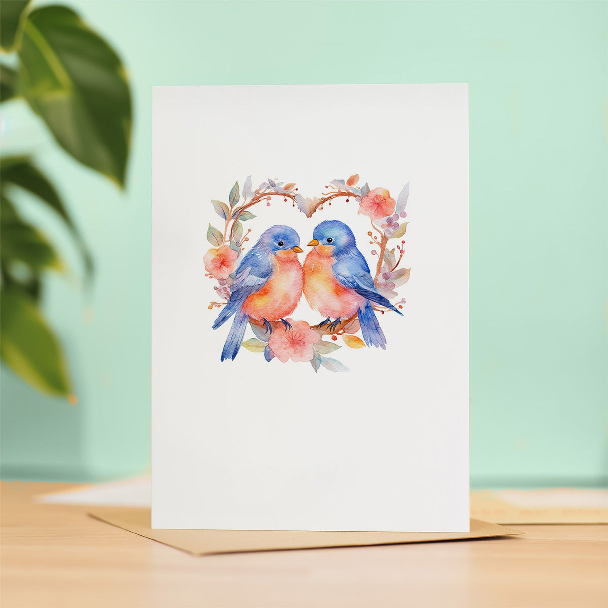 Anniversary Engagement Wedding Card Love Birds for Husband Wife Couple