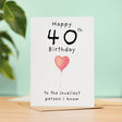 40th Birthday Card for Wife Sister Friend Her Special Celebration