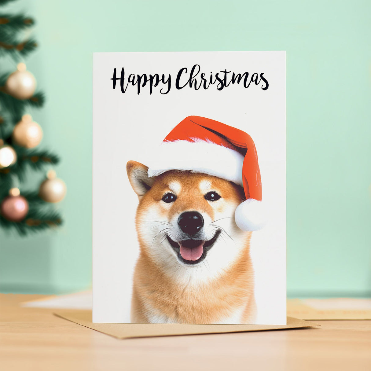 Shiba Inu Dog Christmas Card For Him Her Friend Fun Anybody Card