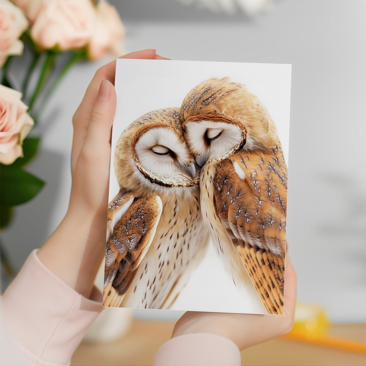 Anniversary Card – Cute Owls Romantic Love Card for Husband, Wife