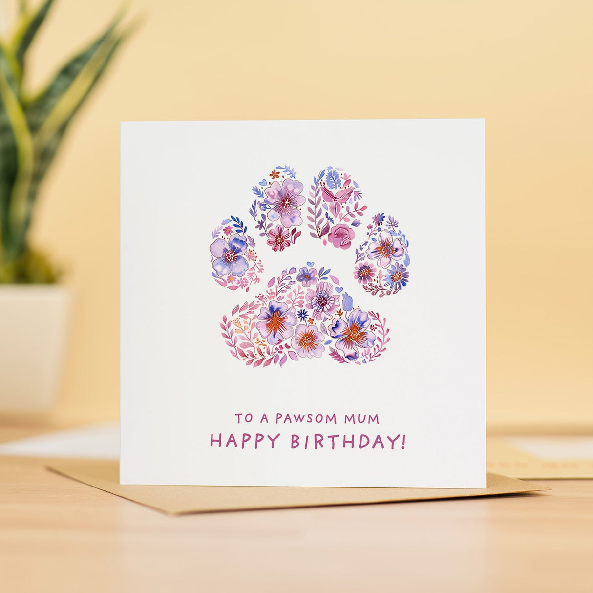 Dog Mum Birthday Card From Fur Child Pretty Card for Mother