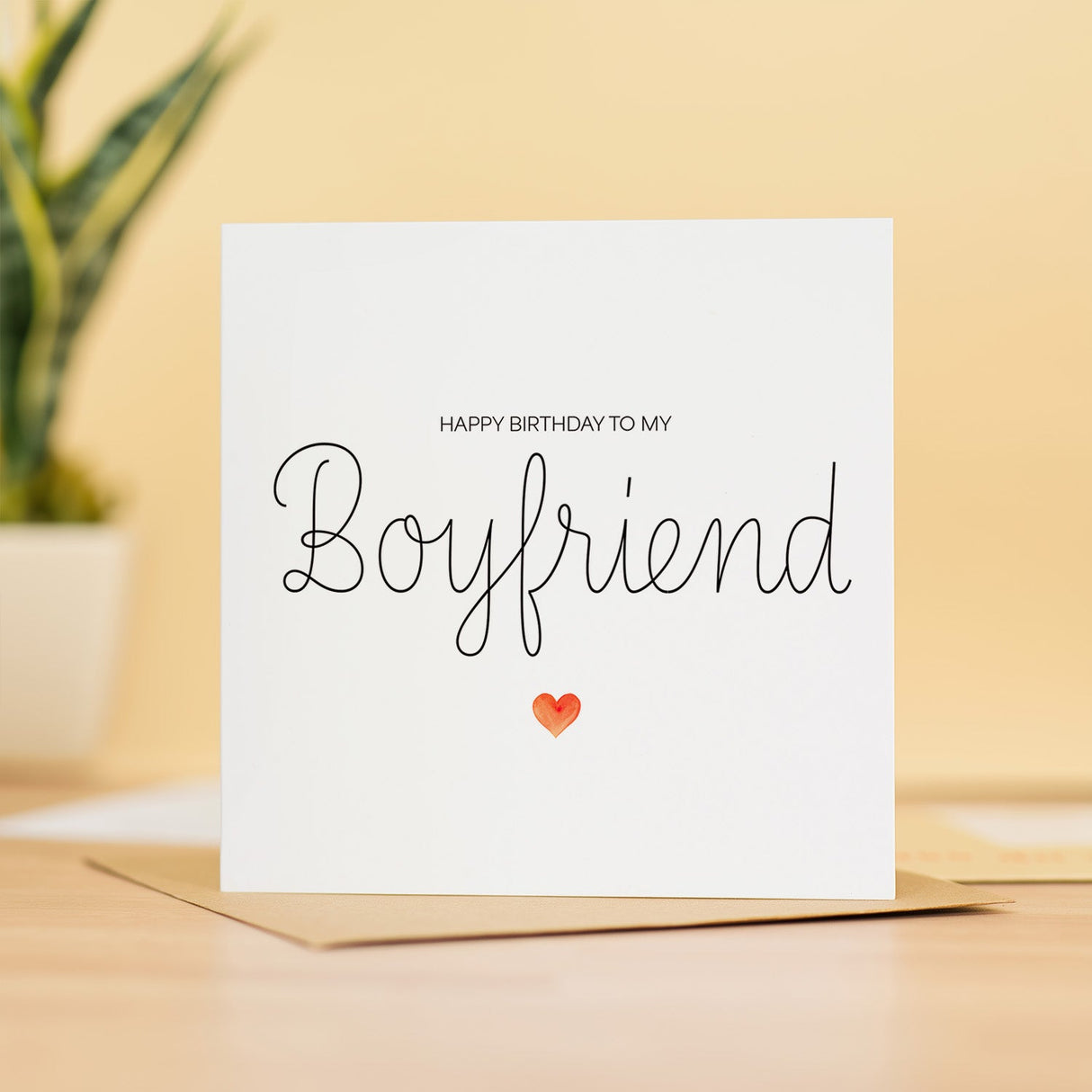Boyfriend Birthday Love Card Special Romantic Gift Heartfelt Message for Him
