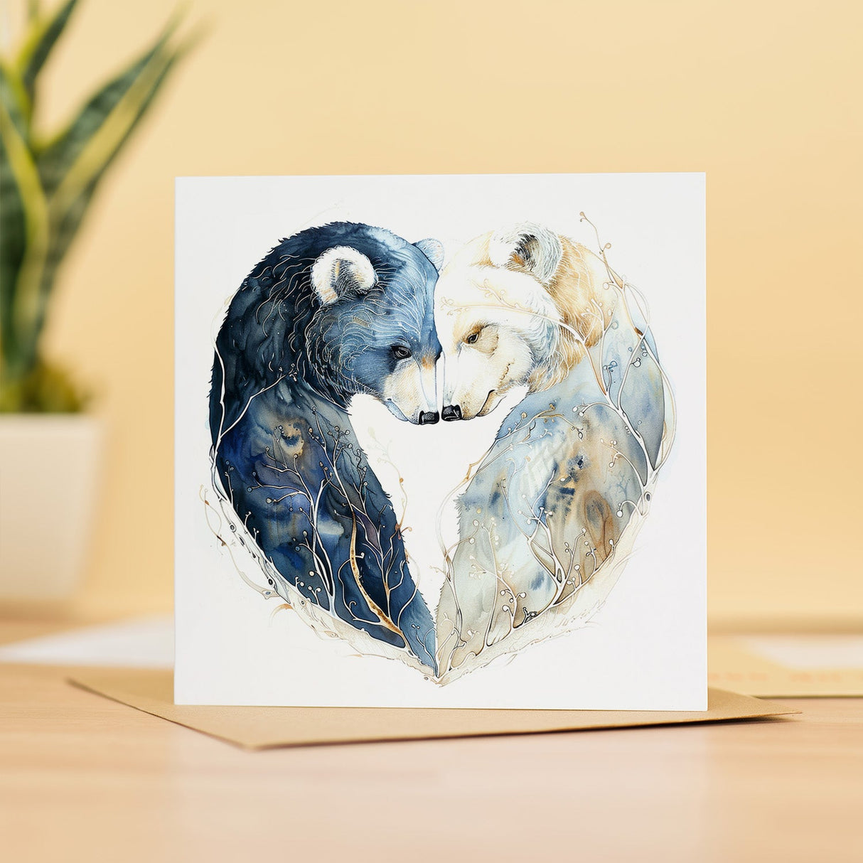 Anniversary Engagement Wedding Card for Wife Husband Couple Bear Card