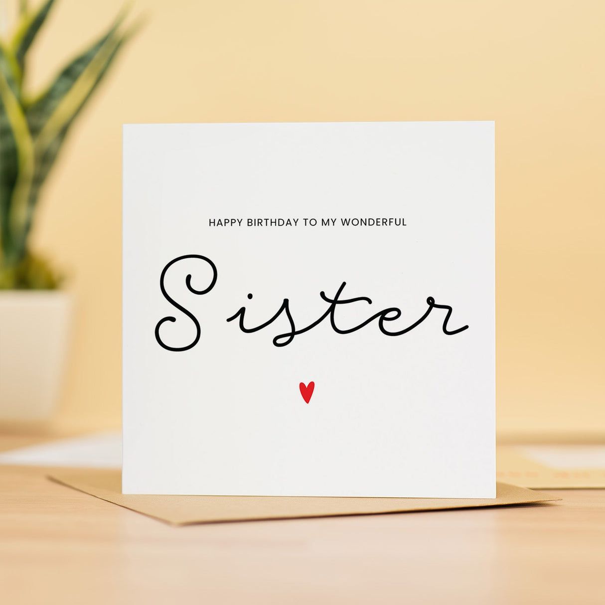 Sister Birthday Card, Wonderful Gift For Her, Perfect From Sibling