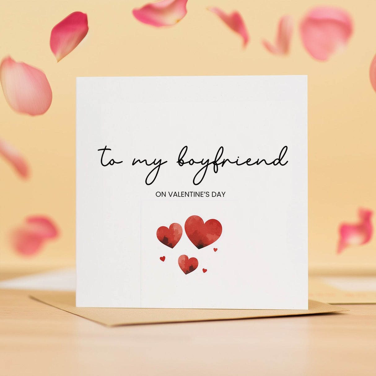 Valentine's Day Card for Boyfriend, Cute Simple Design, Perfect for Him