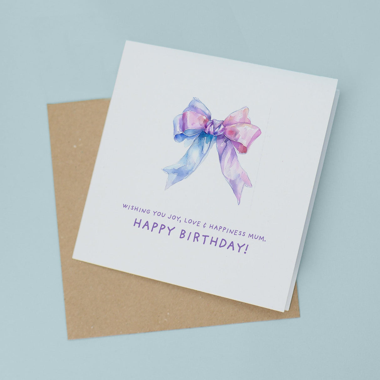 Mum Birthday Card Beautiful Bow Ribbon Pretty Lovely For Mother