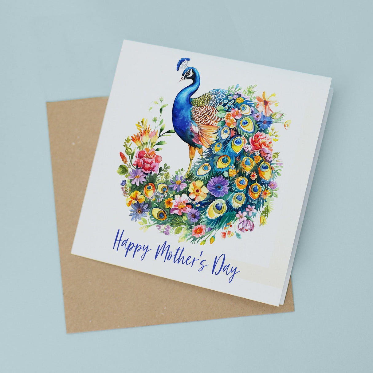 Mothers Day Peacock Card for Mum Mom Mummy Mothers Day Mothering Sunday