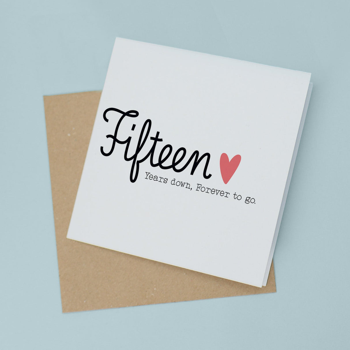 15 Year Anniversary Card for Wife Husband 15th Wedding Anniversary Fifteen Years