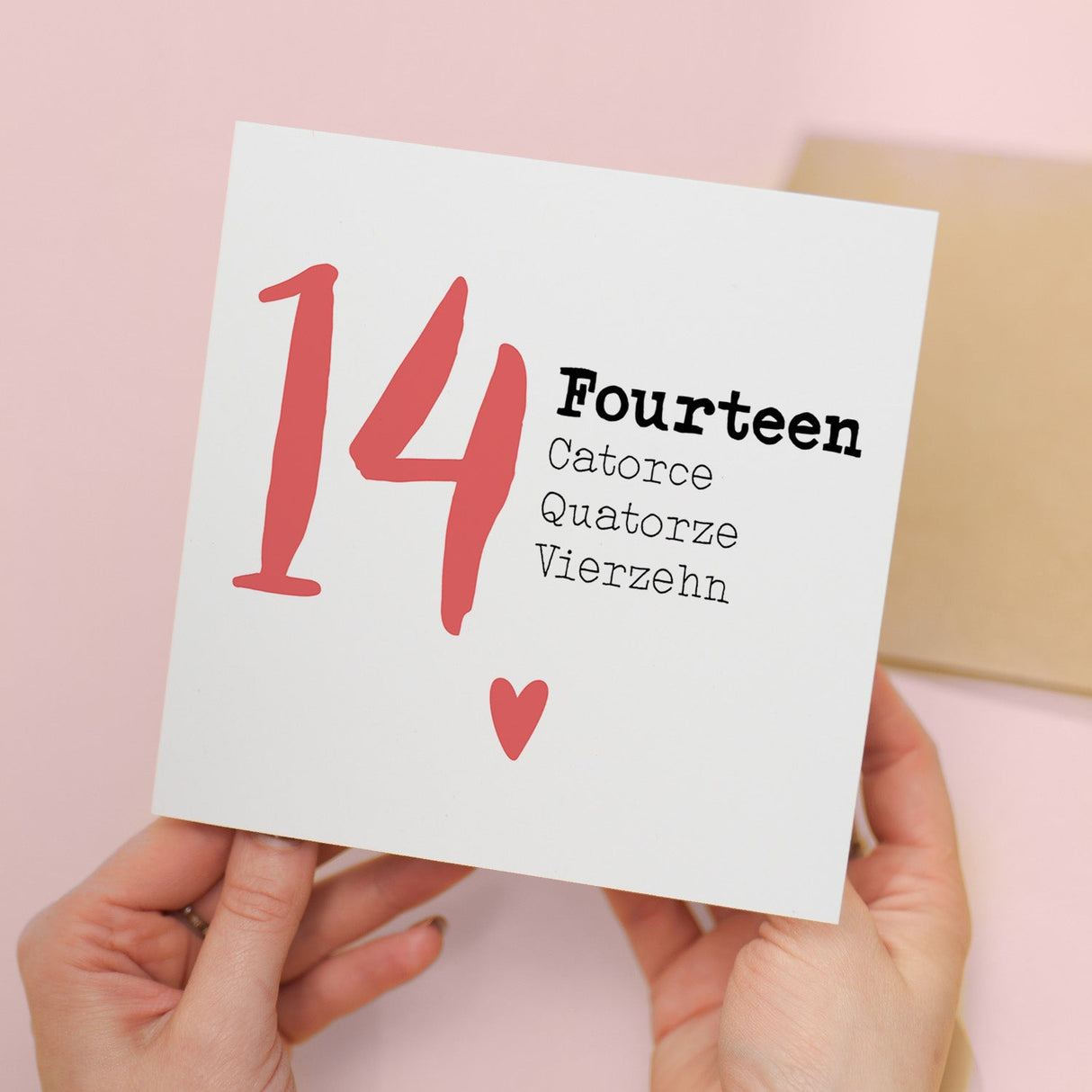 14 Year Anniversary Card for Husband Wife Boyfriend Girlfriend 14th Year Card