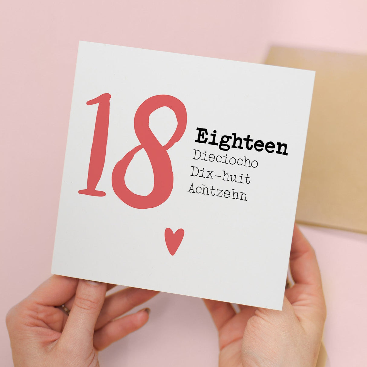 18 Year Anniversary Card for Husband Wife Boyfriend Girlfriend 18th Year Card
