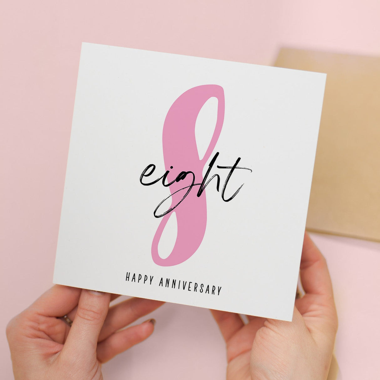 8th Wedding Anniversary Card for Him Her Husband Wife 8 Year Gift